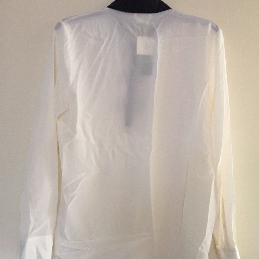 Kate Spade Bow Placket Silk Top Size M - Picture 2 of 2